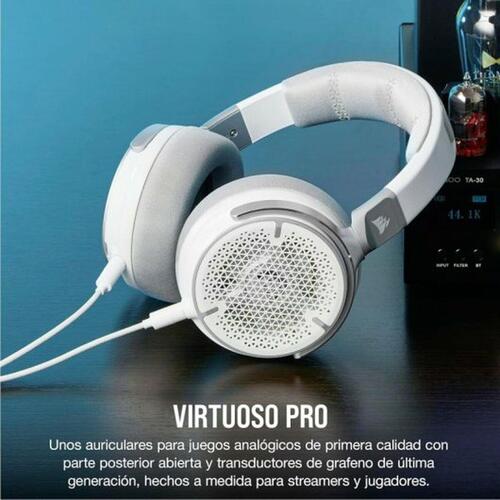 Hovedtelefoner med mikrofon Corsair Virtuoso Pro Hvid