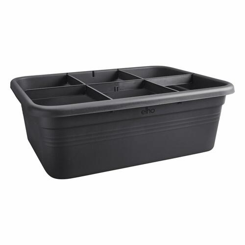 Urtepotte Elho 7,4 x 76 x 26,8 cm Sort Plastik Firkantet
