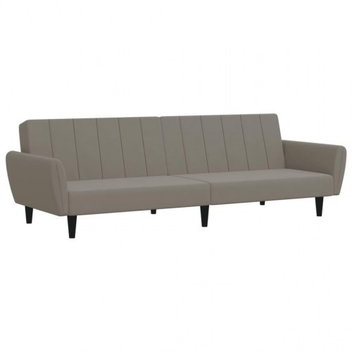 2-personers sovesofa i fløjl - lysegrå