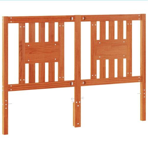 Sengegavl 140 cm massivt fyrretræ gyldenbrun
