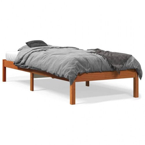 Sengeramme i massivt fyrretræ 75x190 cm - gyldenbrun