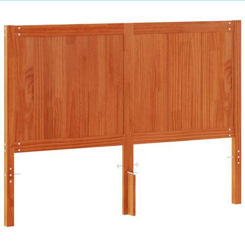 Sengegavl 150 cm massivt fyrretræ gyldenbrun