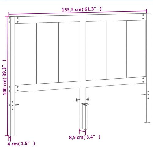 Sengegavl 150 cm massivt fyrretræ gyldenbrun