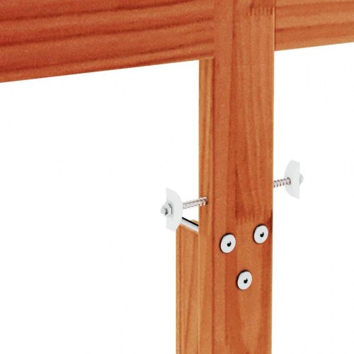 Sengegavl 150 cm i massivt fyrretræ - gyldenbrun
