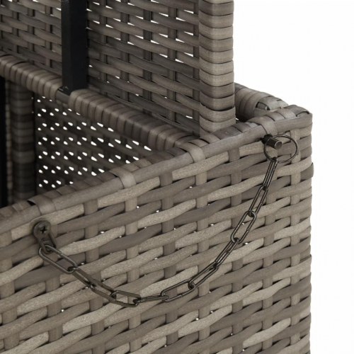 Havebord 80x80x71 cm polyrattan og massivt akacietræ grå