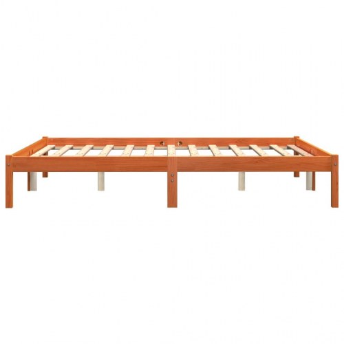 Sengeramme i massivt fyrretræ 150x200 cm - gyldenbrun