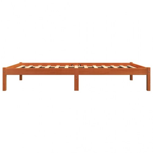 Sengeramme 90x200 cm i massivt fyrretræ - gyldenbrun