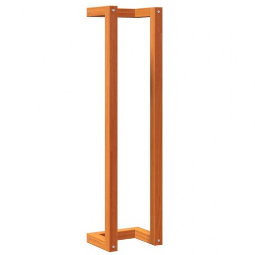 Væghængt håndklædeholder i massivt fyrretræ 23×18×90 cm - gyldenbrun