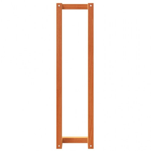 Væghængt håndklædeholder i massivt fyrretræ 23×18×90 cm - gyldenbrun