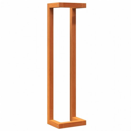 Væghængt håndklædeholder i massivt fyrretræ 23×18×90 cm - gyldenbrun