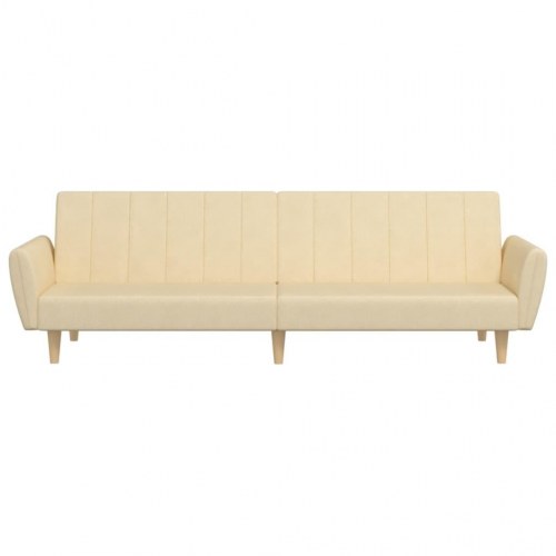 2-personers sovesofa stof cremefarvet