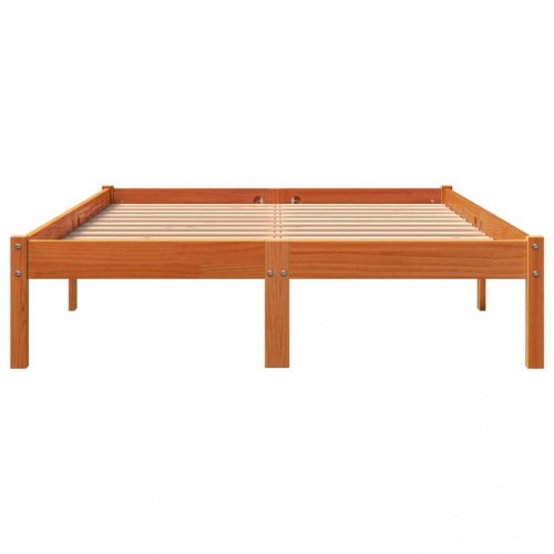 Sengeramme uden madras 120x200 cm - massivt fyrretræ, gyldenbrun