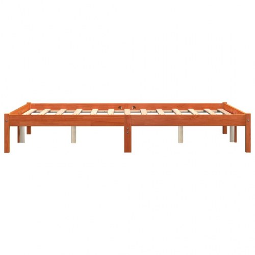 Sengeramme uden madras 120x200 cm - massivt fyrretræ, gyldenbrun