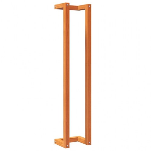 Væghængt håndklædeholder i massivt fyrretræ 23×18×110 cm - gyldenbrun
