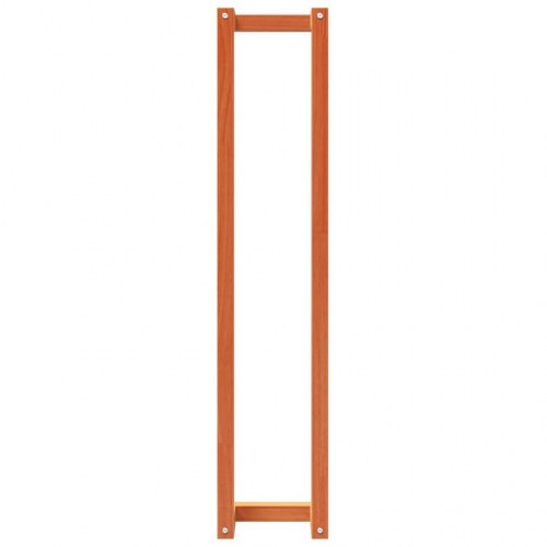 Væghængt håndklædeholder i massivt fyrretræ 23×18×110 cm - gyldenbrun