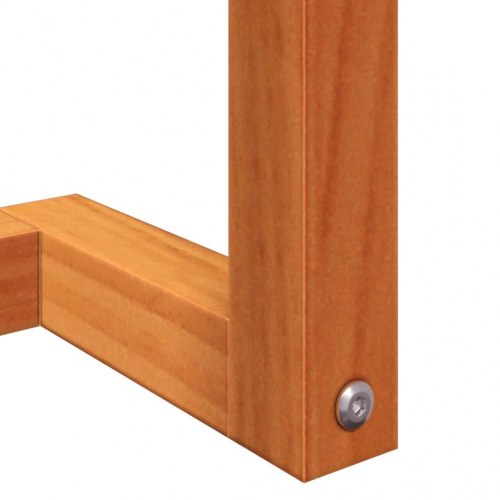Væghængt håndklædeholder i massivt fyrretræ 23×18×110 cm - gyldenbrun