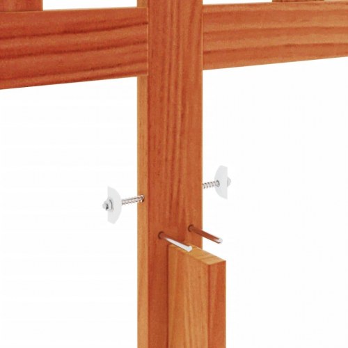 Sengegavl 135 cm i massivt fyrretræ - gyldenbrun