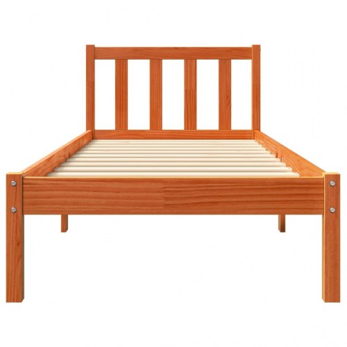 Sengeramme i massivt fyrretræ 100x200 cm - gyldenbrun