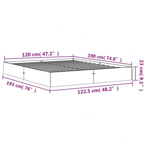 Sengeramme i massivt fyrretræ 120 × 190 cm - gyldenbrun