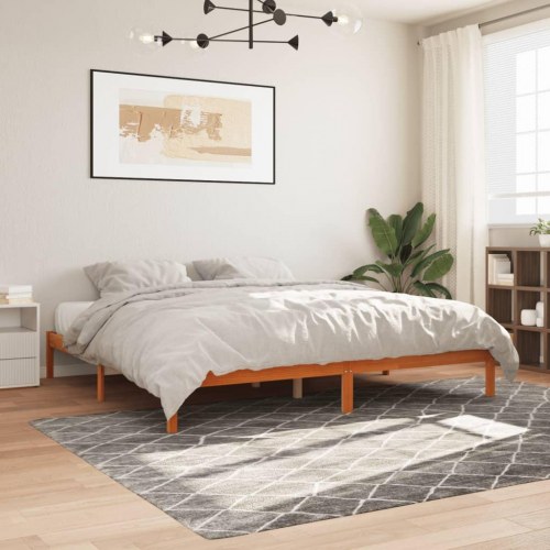 Sengeramme uden madras 180x200 cm massivt fyrretræ gyldenbrun