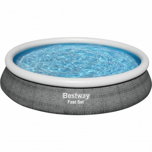 Bestway oppustelig pool - grå, 9.677 l (457 × 84 cm)