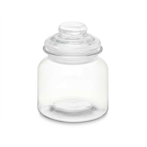 Beholder Gennemsigtig Glas 600 ml (12 enheder) Med låg
