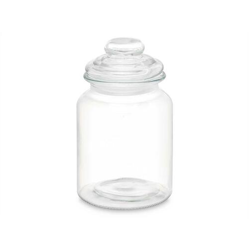 Beholder Gennemsigtig Glas 900 ml (12 enheder) Med låg