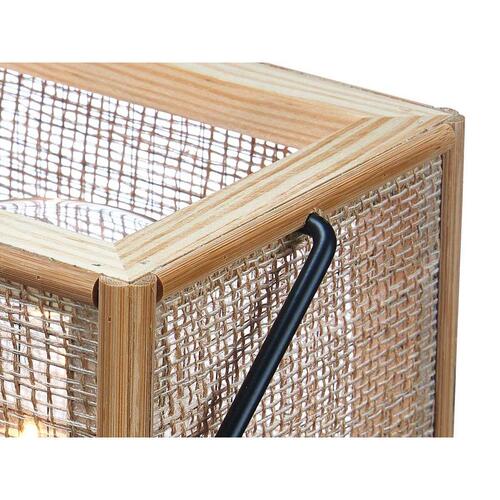 Bakke til lys Brun Metal Træ MDF 25 x 23 x 14 cm (6 enheder)