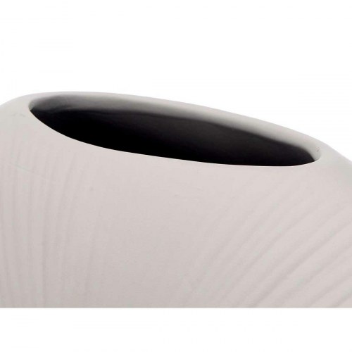 Vase grå keramik cirkulær 29 × 26 × 11 cm - (4 stk.)
