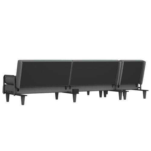Sovesofa med chaiselong 260x140x70 cm stof mørkegrå