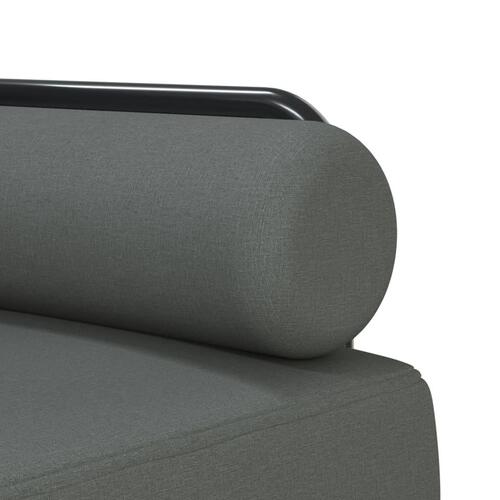 Sovesofa med chaiselong 260x140x70 cm stof mørkegrå
