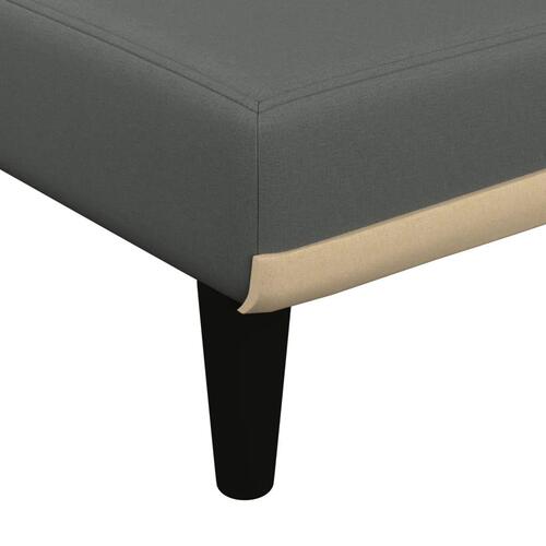 Sovesofa med chaiselong 260x140x70 cm stof mørkegrå