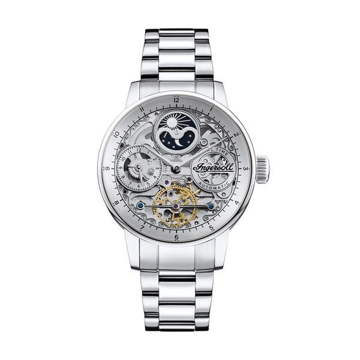 Herreur Ingersoll 1892 I07703 - sølvfarvet armbåndsur til mænd