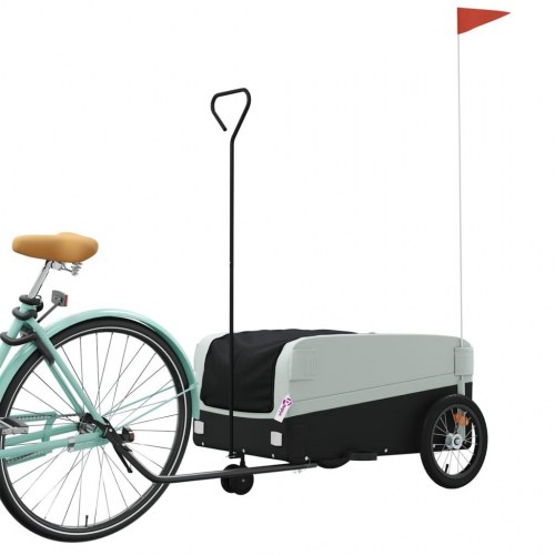 Cykelanhænger til last - 45 kg, jern, sort/grå