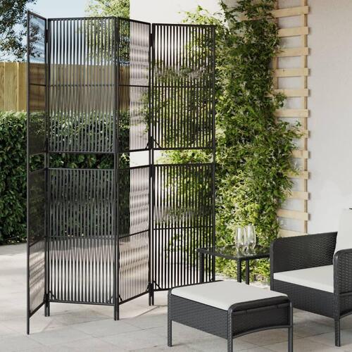 Rumdeler 4 paneler polyrattan sort
