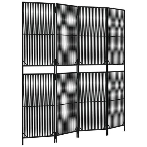 Rumdeler 4 paneler polyrattan sort