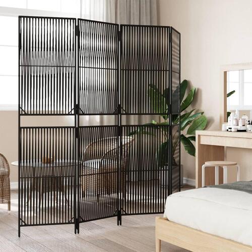 Rumdeler 4 paneler polyrattan sort