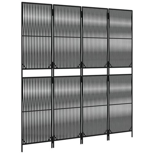Rumdeler 4 paneler polyrattan sort