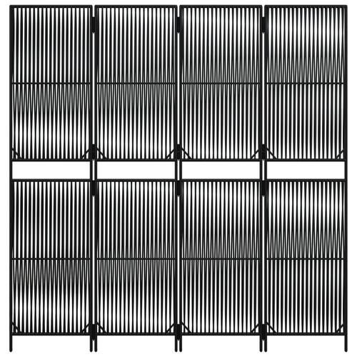 Rumdeler 4 paneler polyrattan sort