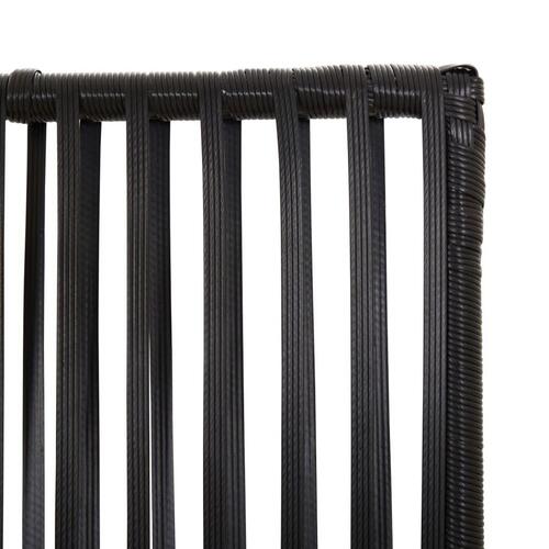 Rumdeler 4 paneler polyrattan sort