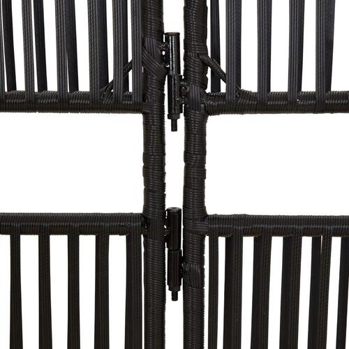 Rumdeler 4 paneler polyrattan sort