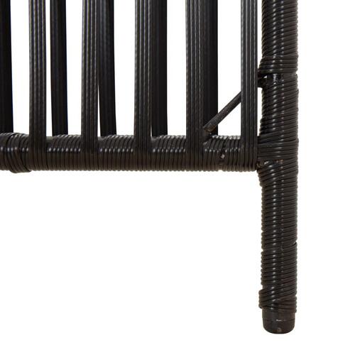 Rumdeler 4 paneler polyrattan sort