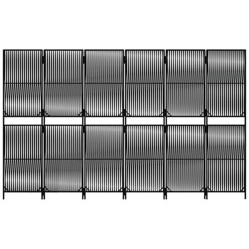 Rumdeler 6 paneler polyrattan sort