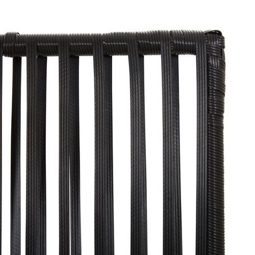 Rumdeler 6 paneler polyrattan sort