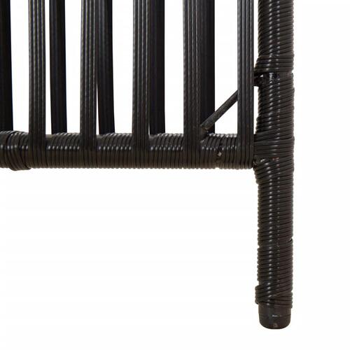 Rumdeler 3 paneler polyrattan sort