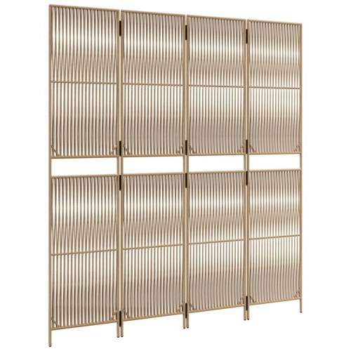 Rumdeler i polyrattan med 4 paneler - beige