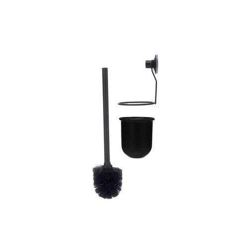 Toiletbørste Sort Stål ABS 10 x 36 x 10 cm (12 enheder)