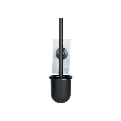 Toiletbørste Sort Stål ABS 10 x 36 x 10 cm (12 enheder)