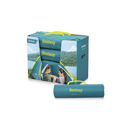 Bestway telt - grøn, 210 × 210 × 130 cm (3 personer)