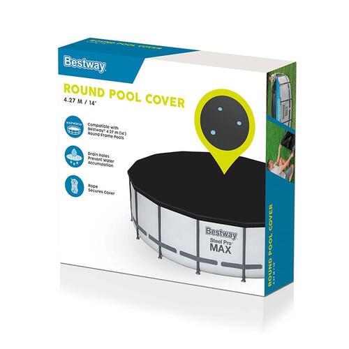 Swimmingpool Cover Sort Ø 427 cm